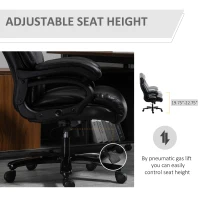 Vinsetto Big and Tall Executive Office Chair 396lbs with Wide Seat, Home High Back PU Leather Chair with Adjustable Height, Swivel Wheels, Black(m-4)