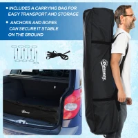 Outsunny 2 Person Insulated Ice Fishing Shelter Pop-Up Portable Ice Fishing Tent with Carry Bag and Anchors for Lowest Temps -22℉, Red(m-7)