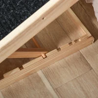 PawHut Elevated Dog Ramp for Bed, Foldable and Height Adjustable Pet Ramp for Cats with Non-Slip Finish, Pine 35.5" L x 16" W x 24" H, Black(m-9)