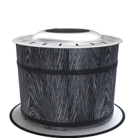 Outsunny Smokeless Fire Pit, Portable Camping Bonfire Stove with Mat for Backyard Patio Picnic, Magnesium Oxide, Black(m-2)