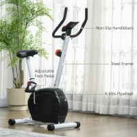 Soozier Quiet Exercise Bike Stationary Bike with 8-Level Magnetic Resistance, Heart-Rate Sensor(m-7)