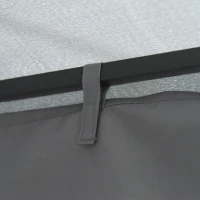 Outsunny 10' x 10' Patio Gazebo Outdoor, Canopy Shelter with Double-tier Roof, Pavilion Sidewalls for Garden Events, Dark Grey(m-10)