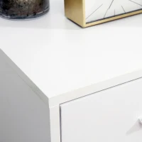 HOMCOM Modern Lateral Filing Cabinet, 3 Drawer File Cabinet for Letter and A4 Size Documents, Mobile, Printer Stand with Open Shelves, Rolling Wheels, White(m-9)