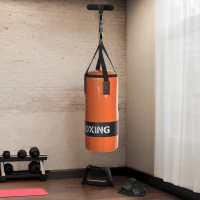 Soozier Hanging Punching Bag, Heavy Bag with Punch Gloves and Wall Mount Hanger for MMA and Muay Thai Workouts(m-1)