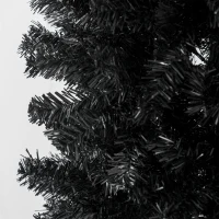 HOMCOM 8 FT Artificial Christmas Tree Pencil Xmas Tree with Stand, 1168 Tips, Holiday Home Indoor Decoration for Party, Black(m-8)