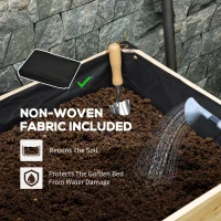 Outsunny 32'' x 24'' x 29'' Raised Garden Bed, Metal Legs Elevated Planter Box for Backyard, Patio to Grow Vegetables, Herbs, and Flowers(m-5)