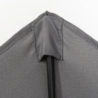 Outsunny 6.6FT Patio Umbrella, Outdoor Parasol with 6 Solid Ribs, Dark Grey(m-9)