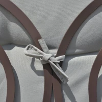 Outsunny Outdoor Patio 3-Person Steel Canopy Cushioned Seat Bench Swing with Included Side Trays & Padded Comfort, Light Grey(m-10)