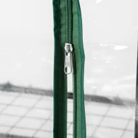 Outsunny 28" x 20" x 63" Portable Greenhouse with 4 Tier Shelves Outdoor Hot House Plant Flower Greenhouse, Steel Frame, PVC Cover, Transparent(m-9)