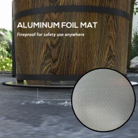 Outsunny Smokeless Fire Pit, Portable Camping Bonfire Stove with Mat for Backyard, Patio, Picnic, Magnesium Oxide, Brown(m-6)