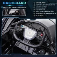 Aosom 12V Electric Ride-on Car, Licensed Lamborghini V12 Vision Gran Turismo Battery-Powered Ride-on Toy with Remote Control, Music, LED Lights, for 3-6 Year Old Boys and Girls, Black(m-7)