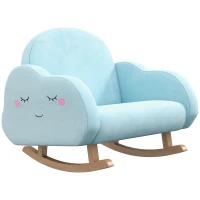 Qaba Rocker Armchair for Nursery Playroom Preschool for 1.5-5 Years, Blue(m-1)