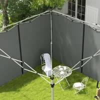 Outsunny 10' x 20' or 10' x 10' Pop Up Canopy Sidewalls, 2 Pack Gazebo Side Panels, Sides Replacement, with Zipped Doors(m-9)