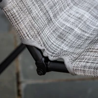 Outsunny Garden Rocking Chair, Outdoor Indoor Texteline Rocker for Patio, Balcony, Porch, Grey(m-10)