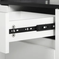 HOMCOM Sideboard Storage Cabinet with LED Lights, White(m-10)