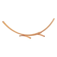 Outsunny Outdoor Hammock with Stand, Extra Large Heavy Duty Wooden Frame, No Tree Needed, 12.8' Indoor Outside Boho Style Nap Bed, Natural Cotton, Rainbow(m-8)