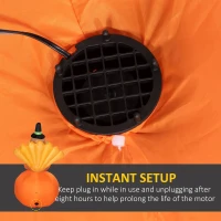HOMCOM 4.9ft Inflatable Thanksgiving Turkey, Blow Up LED Display for Garden Indoor Outdoor(m-6)