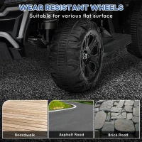 Qaba Kids ATV Quad, 6V Ride On Toy with Rechargeable Battery, Light, Music, Forward & Reverse for Toddlers, Black(m-6)