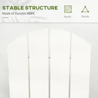 Outsunny Outdoor Rocking Chair, HDPE Adirondack Porch Rocker Chair for Garden, Patio, White(m-4)