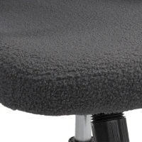 Vinsetto Button Tufted Desk Chair, Home Office Chair with Padded Armrests, Adjustable Height and Swivel Wheels, Dark Gray(m-9)