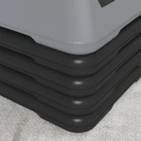 Soozier 5-Level Height Adjustable Stepper, Aerobic Exercise Step Platform, 4" 6" 8" 10" 12", Grey(m-10)