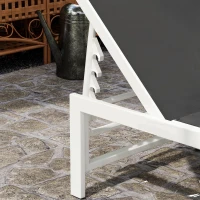 Outsunny Outdoor Lounge Chair, 5-Level Reclining Outdoor Chaise Lounge Tanning Chair with Mesh Seat, Grey(m-10)