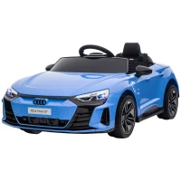 Aosom Electric Car for Kids, 12V Licensed Audi RS E-tron GT 3.1 MPH Kids Ride on Car, Ride-on Toy with Remote Control, 4 Suspension Wheels, Horn, Music, Lights, for Boys and Girls, Blue(m-12)