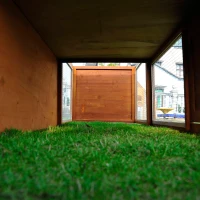 PawHut 2-Story Wooden Rabbit Hutch Backyard Bunny Cage Small Animal  House with Outdoor Run(m-10)