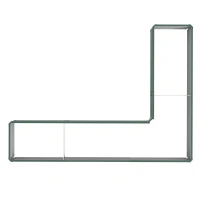 Outsunny Galvanized Raised Garden Bed Steel Planter Box w/ Rods for Vegetables Flowers Herbs, 82" x 109" x 12", Green(m-10)