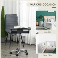 HOMCOM Mobile Laptop Computer Desk Expandable Home Office Table Workstation with Wheels(m-6)