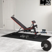 Soozier Multi-purpose Exercise Equipment Mat, Non-slip Treadmill Exercise Bike Floor Protection Mat, Gym Fitness Workout Mat, 7.2 x 3.9ft(m-1)