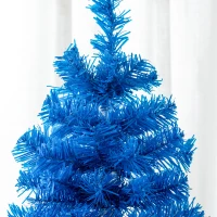 HOMCOM 6FT Pencil Christmas Tree, Artificial Christmas Tree with Automatic Open for Home Party, Blue(m-9)
