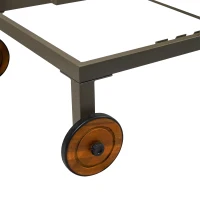 Outsunny Patio Rattan Sun Lounger with 4-Level Adjustable Backrest and Wheels, Wicker Chaise Lounge Chair with Cushion, for Patio, Deck, Poolside Cream White(m-7)