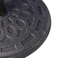 Outsunny 31 lb. Heavy Duty Patio Umbrella Base, Round Market Umbrella Base Holder for Outdoor, Garden, Backyard, Bronze(m-9)