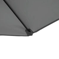 Outsunny 8.5FT Outdoor Cantilever Roma Parasol with 360° Rotation and Cross Base, Offset Patio Umbrella for Garden, Dark Grey(m-9)