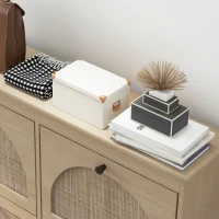 HOMCOM Shoe Cabinet for entryway, Shoe Storage Cabinet with 4 Flip Drawers and Adjustable Shelves for 20 Pairs of Shoes, Oak(m-10)