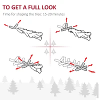 HOMCOM 9ft Flocked Christmas Tree, Pencil Christmas Tree with Realistic Branch Tips, Folding Metal Stand, Green(m-5)