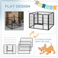 PawHut Metal Pet Playpen with Gate Indoor Outdoor for Small Animal(m-5)