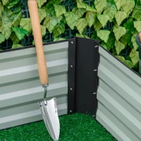 Outsunny 95" x 36" x 12" Galvanized Raised Garden Bed, Easy DIY and Cleaning for Growing Flowers, Herbs, Succulents, Gray(m-7)