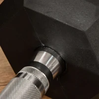 Soozier 2 x 40lbs Hex Dumbbell Set of 2, Rubber Weights Exercise Fitness Dumbbell with Non-Slip Handles, Anti-roll, for Women or Men Home Gym Workout(m-9)