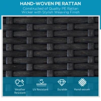 Outsunny Wicker Chaise Lounger with 5-Level Adjustable Backrest, Light Grey(m-7)