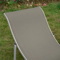 Outsunny Pool Chaise Lounge Chairs Set of 2, S-shaped Foldable Outdoor Chaise Lounge Chair Reclining for Patio Beach Garden With 264lbs Weight Capacity, Light Grey(m-9)
