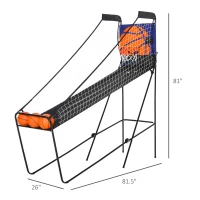 Soozier Basketball Hoop Arcade Game with Electronic Score Board for 1 to 2 Players(m-3)