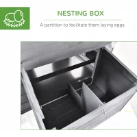 PawHut Deluxe Chicken Coop Small Animal Habitat Hen House with Outdoor Run Resting Nesting Box Removable Tray Waterproof Asphalt Roof Lockable Door(m-6)