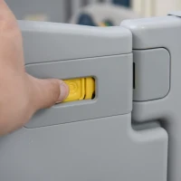 Qaba 12-Piece 92" x 92" x 25" Children Baby Playpen Kids Activity Center Fence for Kids with Easy Safety Gate & Flexible Design, White(m-8)