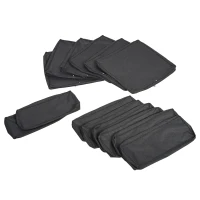 Outsunny 14pcs Sofa Cushion Cover Set Outdoor Patio Rattan Sofa Cushion Polyester Cover Replacement No Cushion Padding Included 6 Seat Cushion Cover & 8 Back Cushion Cover, Grey(m-11)