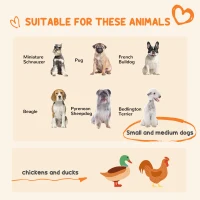 PawHut 4' x 4' x 6' Outdoor Dog Kennel with Waterproof Canopy, Removable Windproof Walls, Dog Run Exercise Pen for Small & Medium Dogs, Chickens, Ducks(m-4)