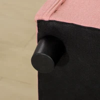 Qaba Kids Sofa, Toddler Couch with Storage Compartment, Children Chaise Lounge, Armrest Chair for Preschool for Kids Room, Kindergarten, Eucalyptus Wood, Pink(m-9)