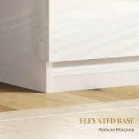 HOMCOM Sideboard Storage Cabinet with LED Lights, White(m-7)