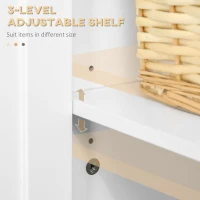 HOMCOM Sideboard Cabinet, Buffet Table with Drawer, Double Door Cupboard and Adjustable Shelf for Living Room, Entryway, White(m-5)